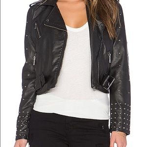 Amuse Society Black Vegan Leather Jacket
